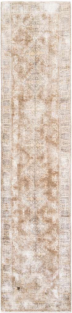 2' 9 x 11' 4 Hand Knotted Ultra Vintage Persian Wool Runner Rug