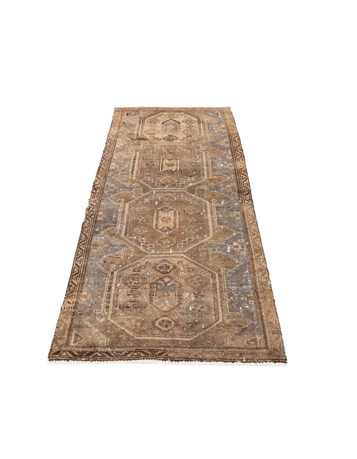 Detail image of 2' 10 x 6'  Hand Knotted Ultra Vintage Persian Wool Runner Rug