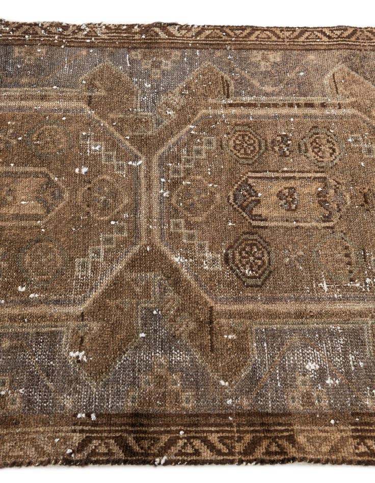 Detail image of 2' 10 x 6'  Hand Knotted Ultra Vintage Persian Wool Runner Rug