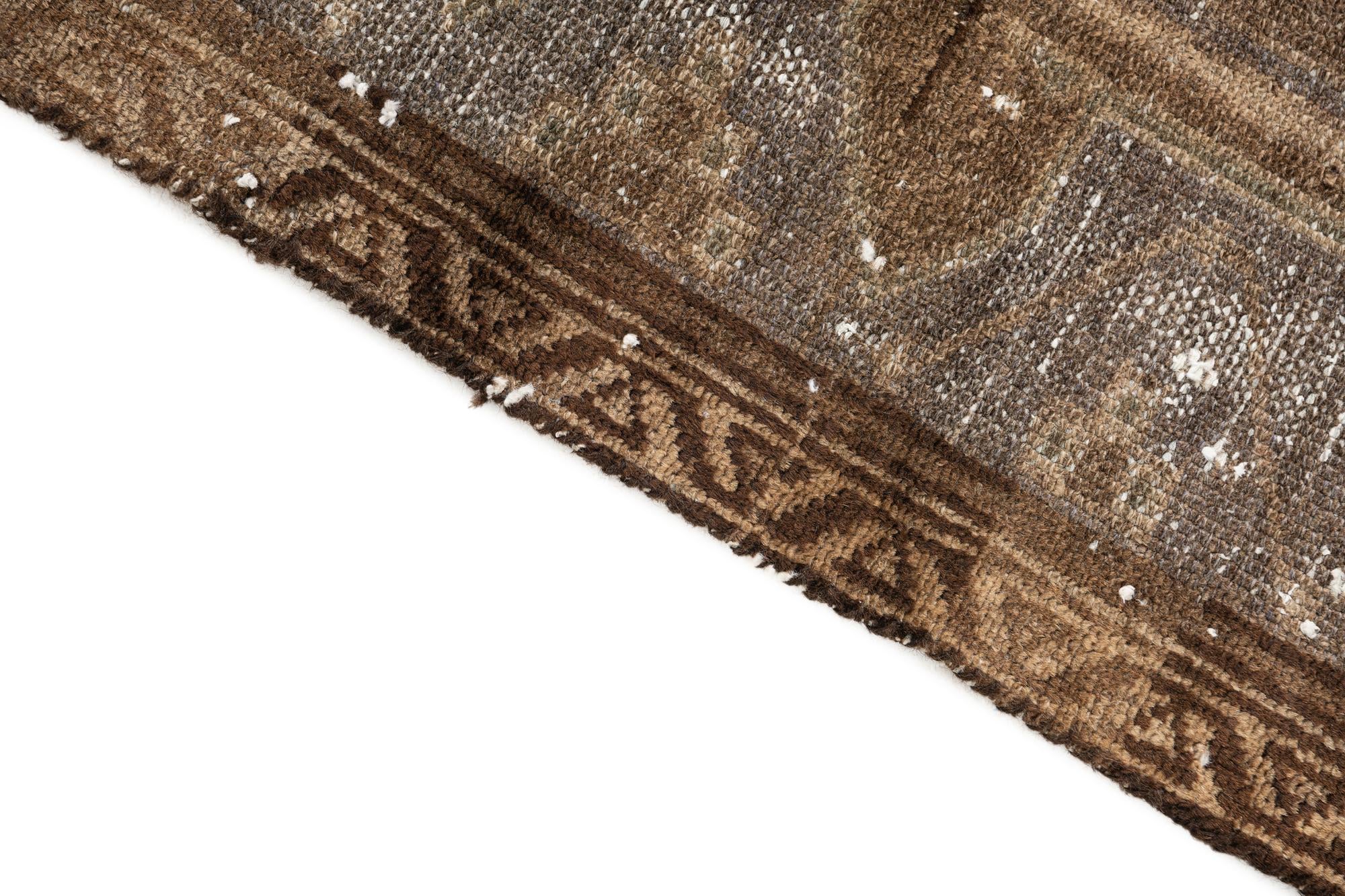 85cm x 185cm anudado a mano Ultra Vintage Alfombra Persa Lana Pasillera