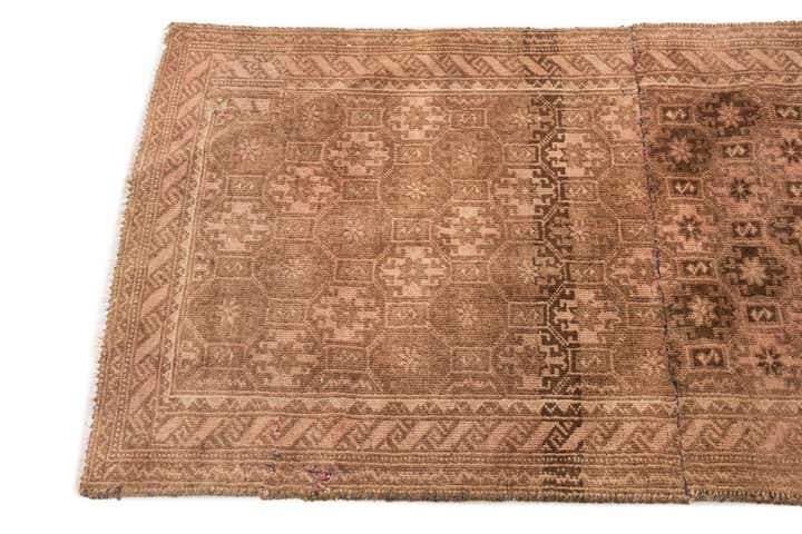 2' 2 x 4' 9 Hand Knotted Ultra Vintage Persian Wool Runner Rug