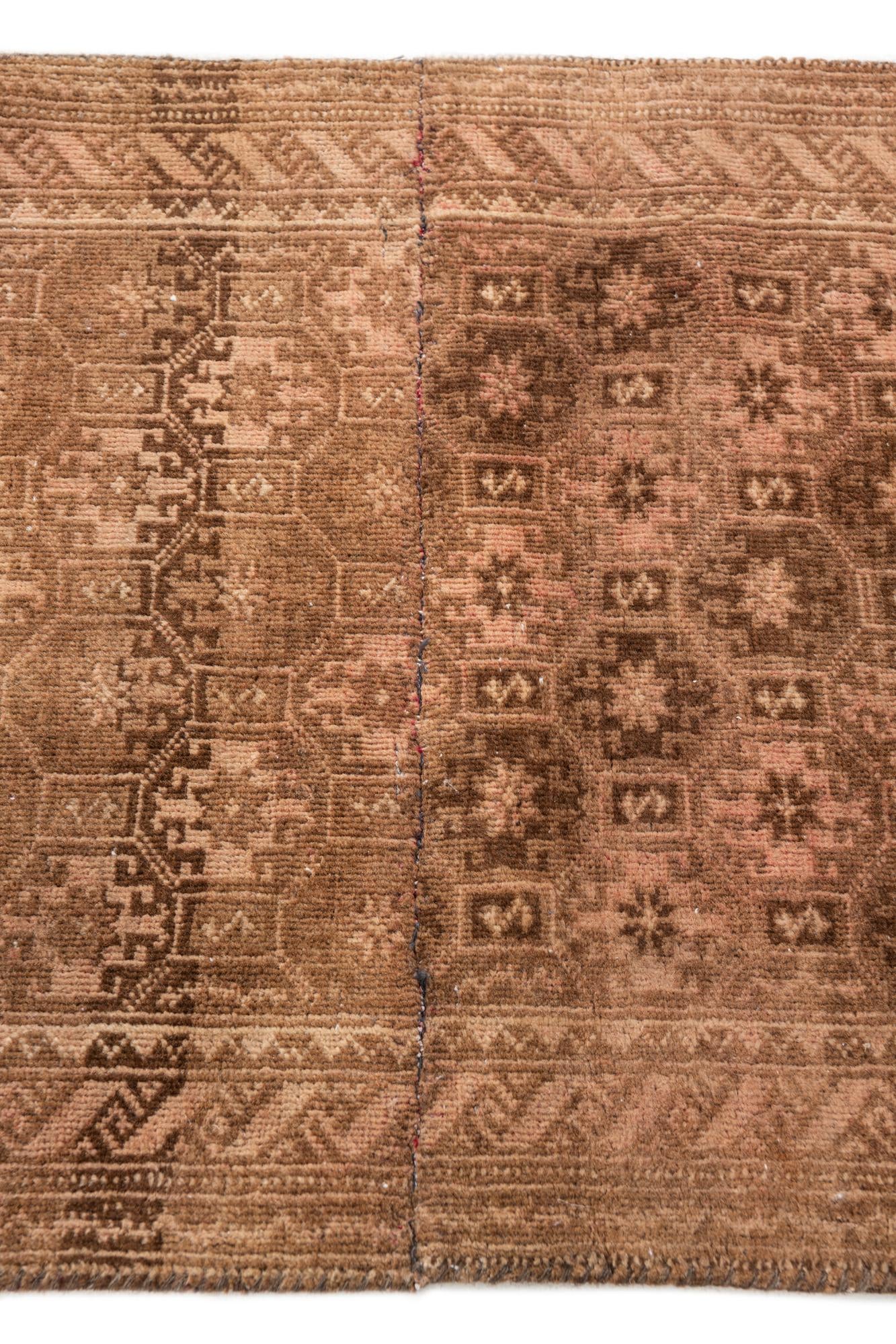 2' 2 x 4' 9 Hand Knotted Ultra Vintage Persian Wool Runner Rug
