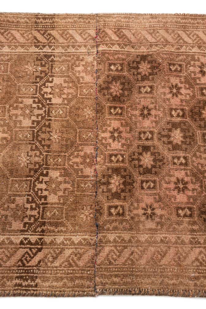 2' 2 x 4' 9 Hand Knotted Ultra Vintage Persian Wool Runner Rug