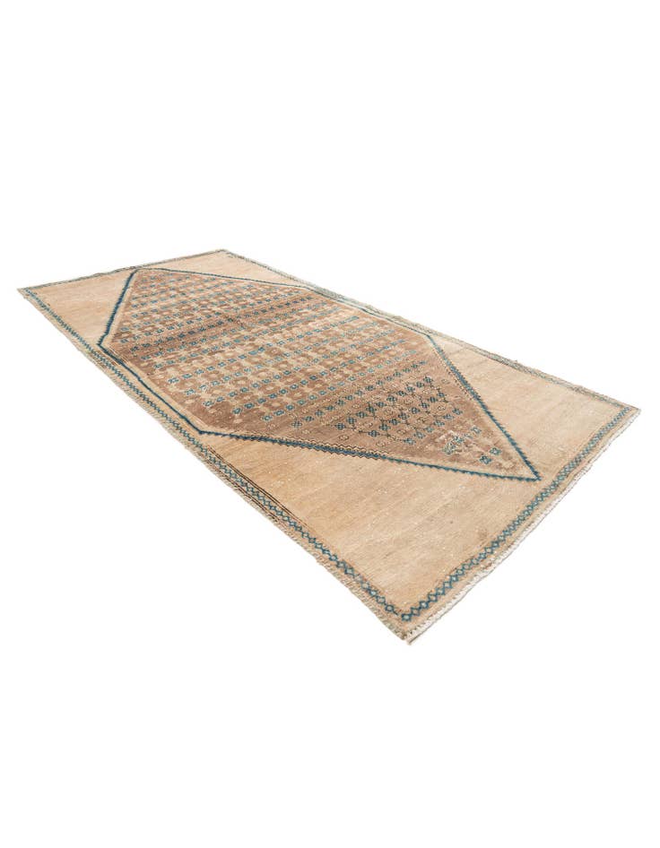 Detail image of 4' 2 x 8' 6 Hand Knotted Ultra Vintage Persian Wool Runner Rug