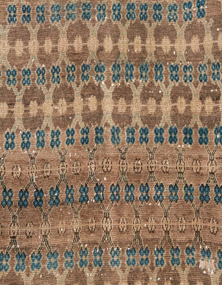 Detail image of 4' 2 x 8' 6  Hand Knotted Ultra Vintage Persian Wool Runner Rug