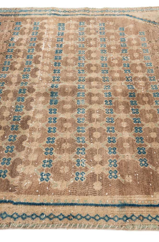 4' 2 x 8' 6 Hand Knotted Ultra Vintage Persian Wool Runner Rug