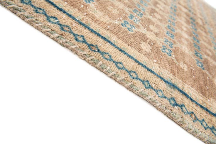 Detail image of 4' 2 x 8' 6 Hand Knotted Ultra Vintage Persian Wool Runner Rug