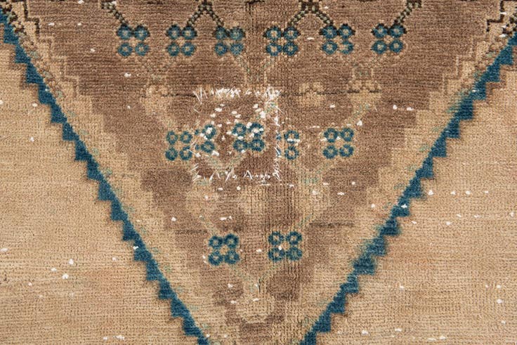 Detail image of 4' 2 x 8' 6 Hand Knotted Ultra Vintage Persian Wool Runner Rug