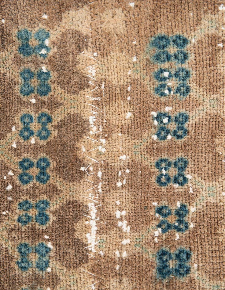 Detail image of 4' 2 x 8' 6  Hand Knotted Ultra Vintage Persian Wool Runner Rug