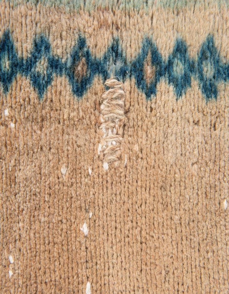 Detail image of 4' 2 x 8' 6  Hand Knotted Ultra Vintage Persian Wool Runner Rug
