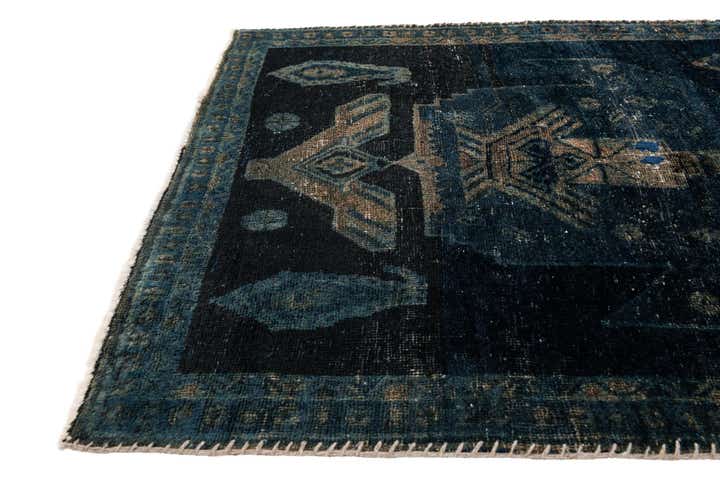 3' 5 x 9' Hand Knotted Ultra Vintage Persian Wool Runner Rug