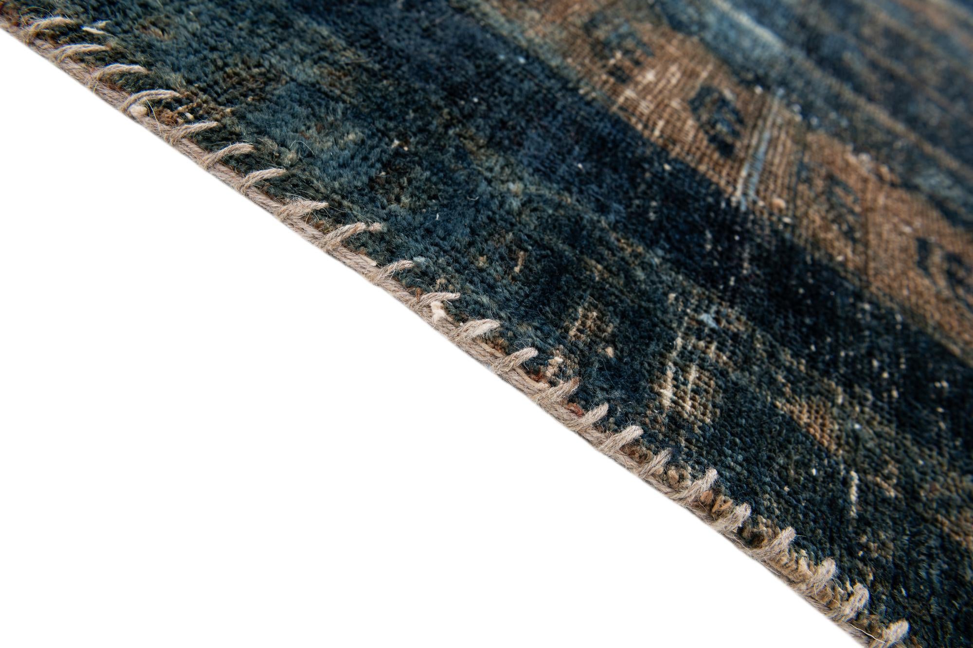 3' 5 x 9' Hand Knotted Ultra Vintage Persian Wool Runner Rug