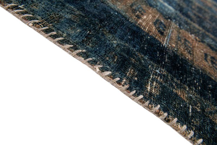 Detail image of 3' 5 x 9' Hand Knotted Ultra Vintage Persian Wool Runner Rug