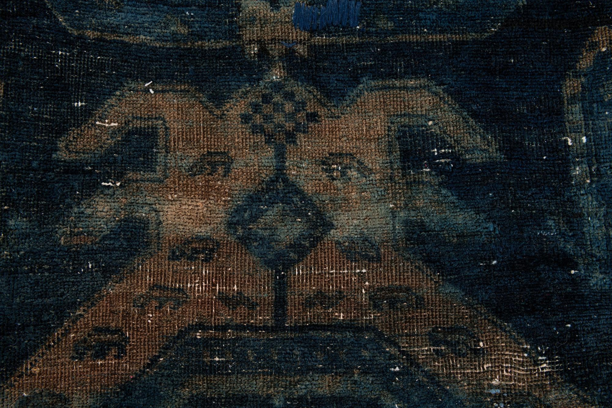 3' 5 x 9' Hand Knotted Ultra Vintage Persian Wool Runner Rug