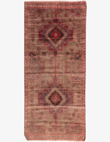 2' 8 x 6' 1 Hand Knotted Ultra Vintage Persian Wool Runner Rug