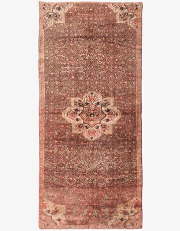 4' 1 x 9' 2 Hand Knotted Ultra Vintage Persian Wool Runner Rug