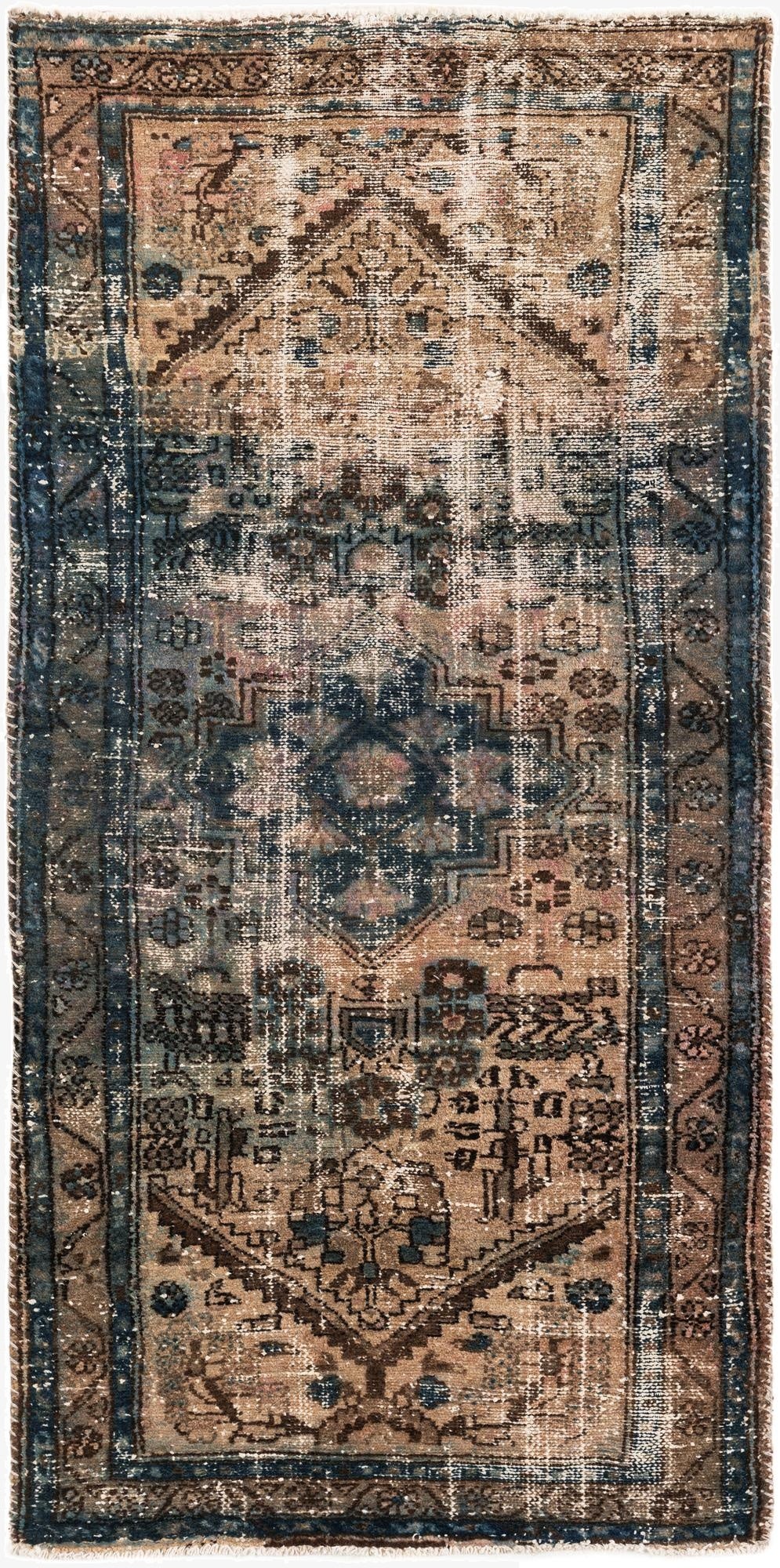 3' 2 x 6' 6  Hand Knotted Ultra Vintage Persian Wool Runner Rug