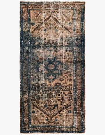 3' 2 x 6' 6 Hand Knotted Ultra Vintage Persian Wool Runner Rug