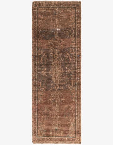 3' 4 x 10' Hand Knotted Ultra Vintage Persian Wool Runner Rug