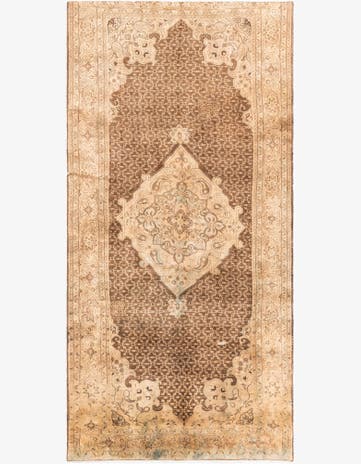 5' 1 x 10' 4 Hand Knotted Ultra Vintage Persian Wool Runner Rug