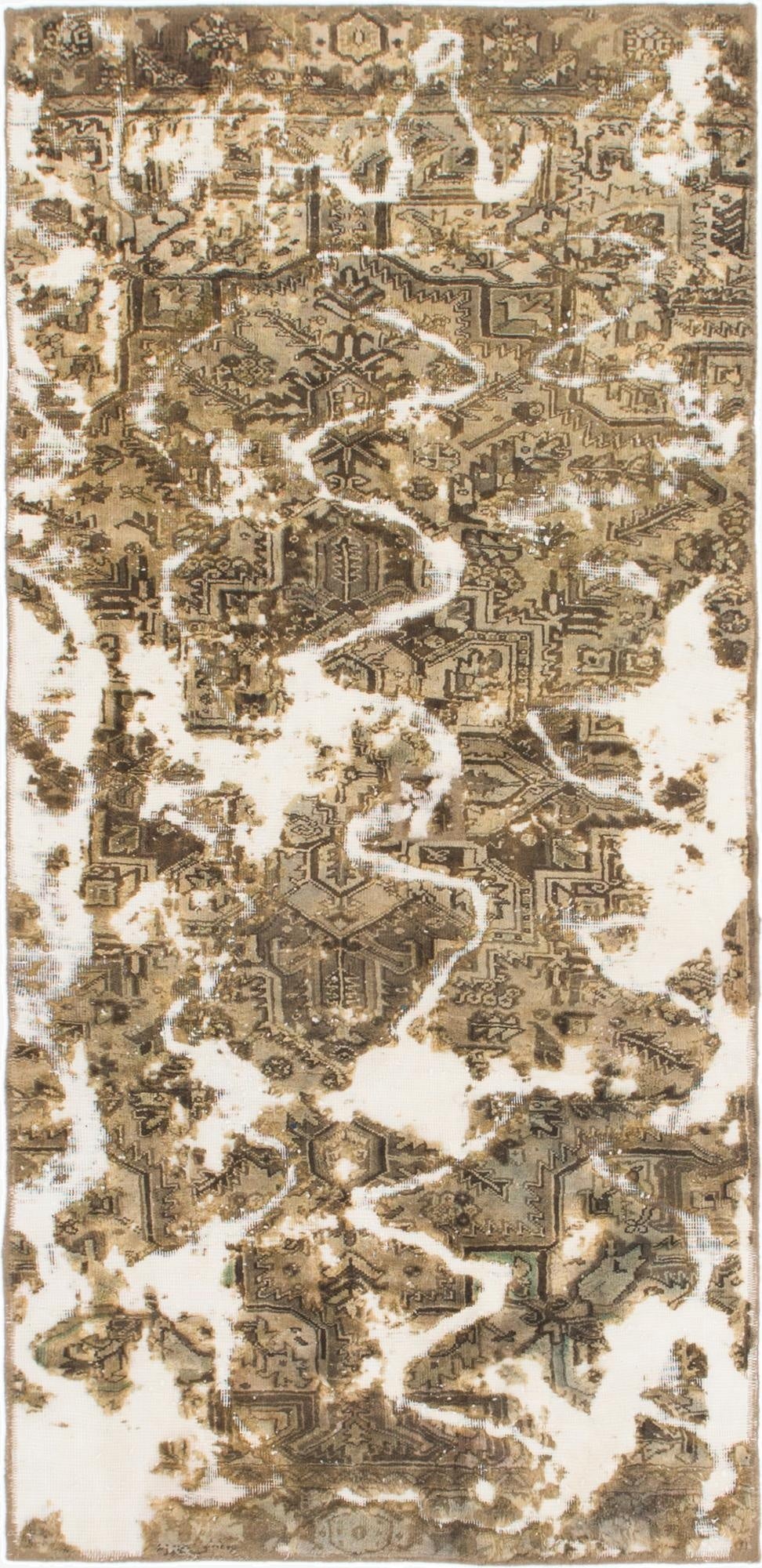 3' 5 x 7'  Hand Knotted Ultra Vintage Persian Wool Runner Rug