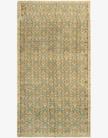 4' 9 x 9' 3 Hand Knotted Ultra Vintage Persian Wool Runner Rug
