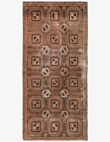 2' 8 x 5' 9 Hand Knotted Ultra Vintage Persian Wool Runner Rug