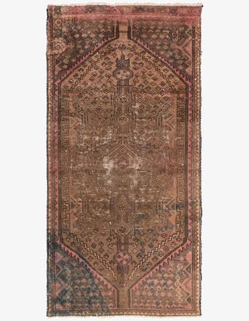 3' x 6' Hand Knotted Ultra Vintage Persian Wool Runner Rug