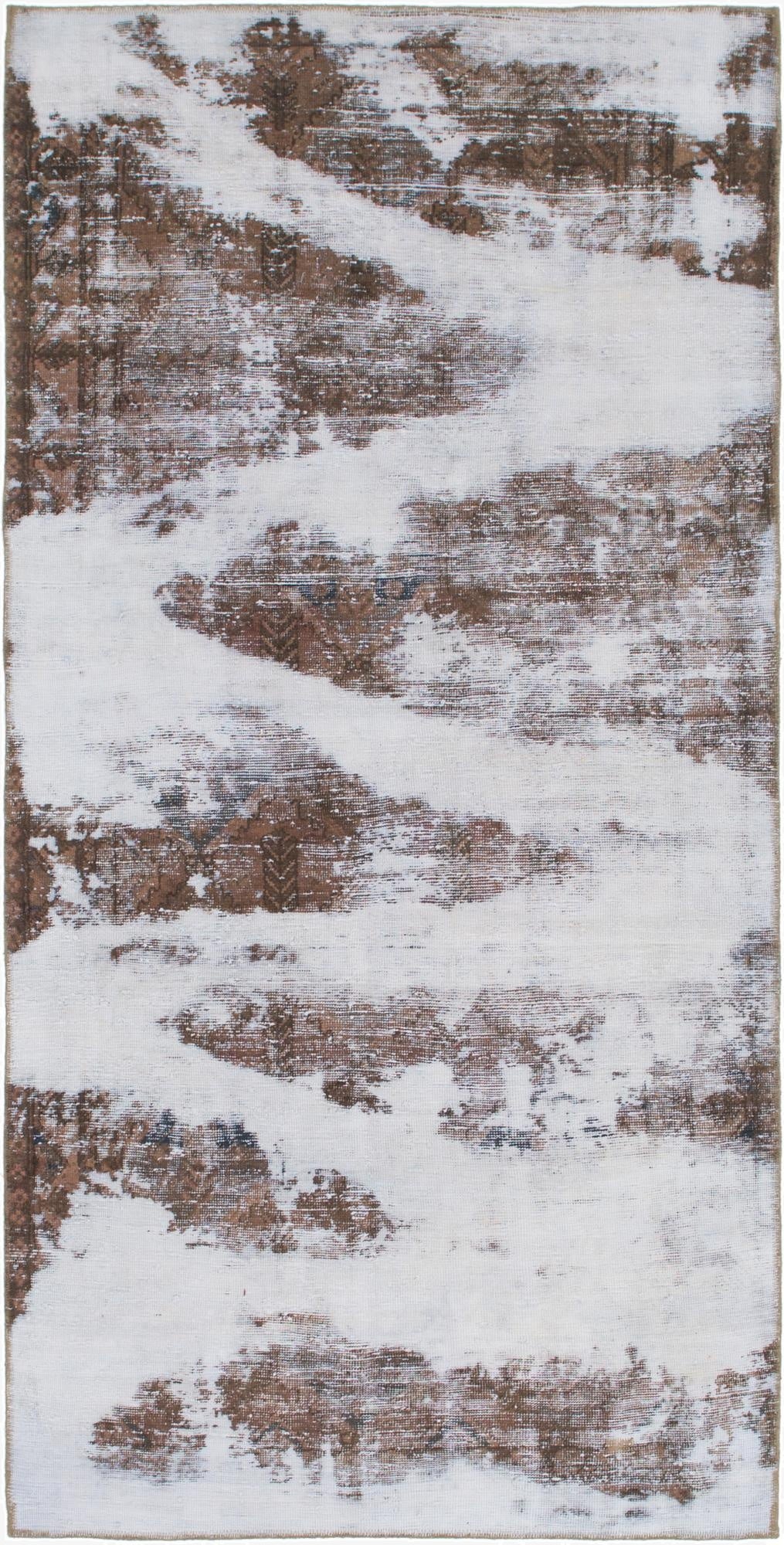 4' 5 x 9'  Hand Knotted Ultra Vintage Persian Wool Runner Rug