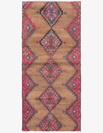 2' 3 x 5' 4 Hand Knotted Ultra Vintage Persian Wool Runner Rug