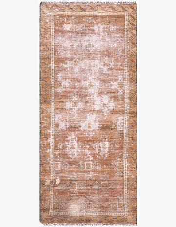 2' 4 x 5' 3 Hand Knotted Ultra Vintage Persian Wool Runner Rug