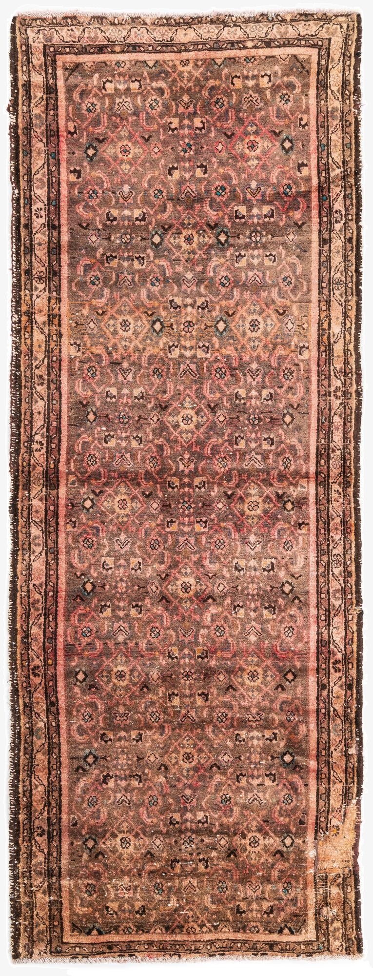 Primary image 3' 7 x 9' 5  Hand Knotted Ultra Vintage Persian Wool Runner Rug