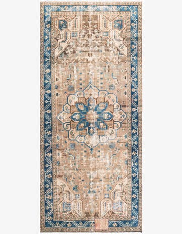 4' 10 x 11' Hand Knotted Ultra Vintage Persian Wool Runner Rug