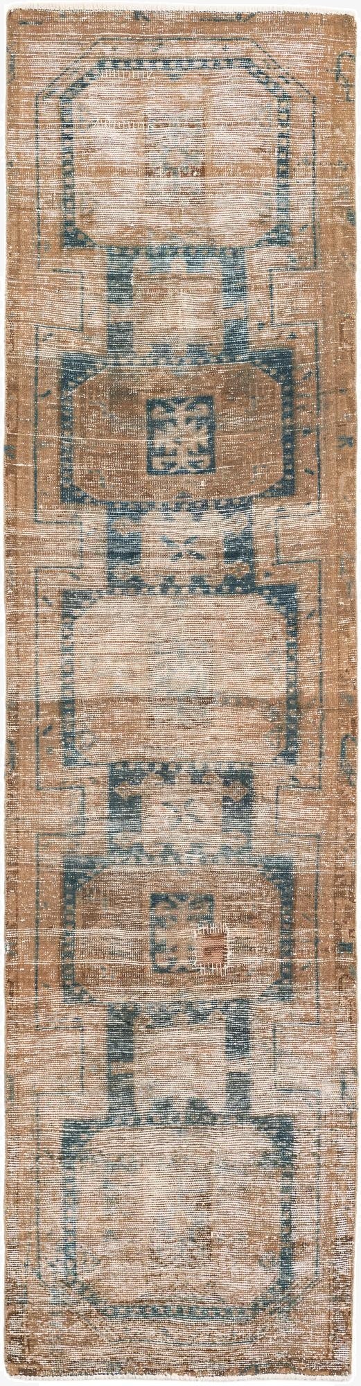 Primary image 2' 7 x 10'  Hand Knotted Ultra Vintage Persian Wool Runner Rug