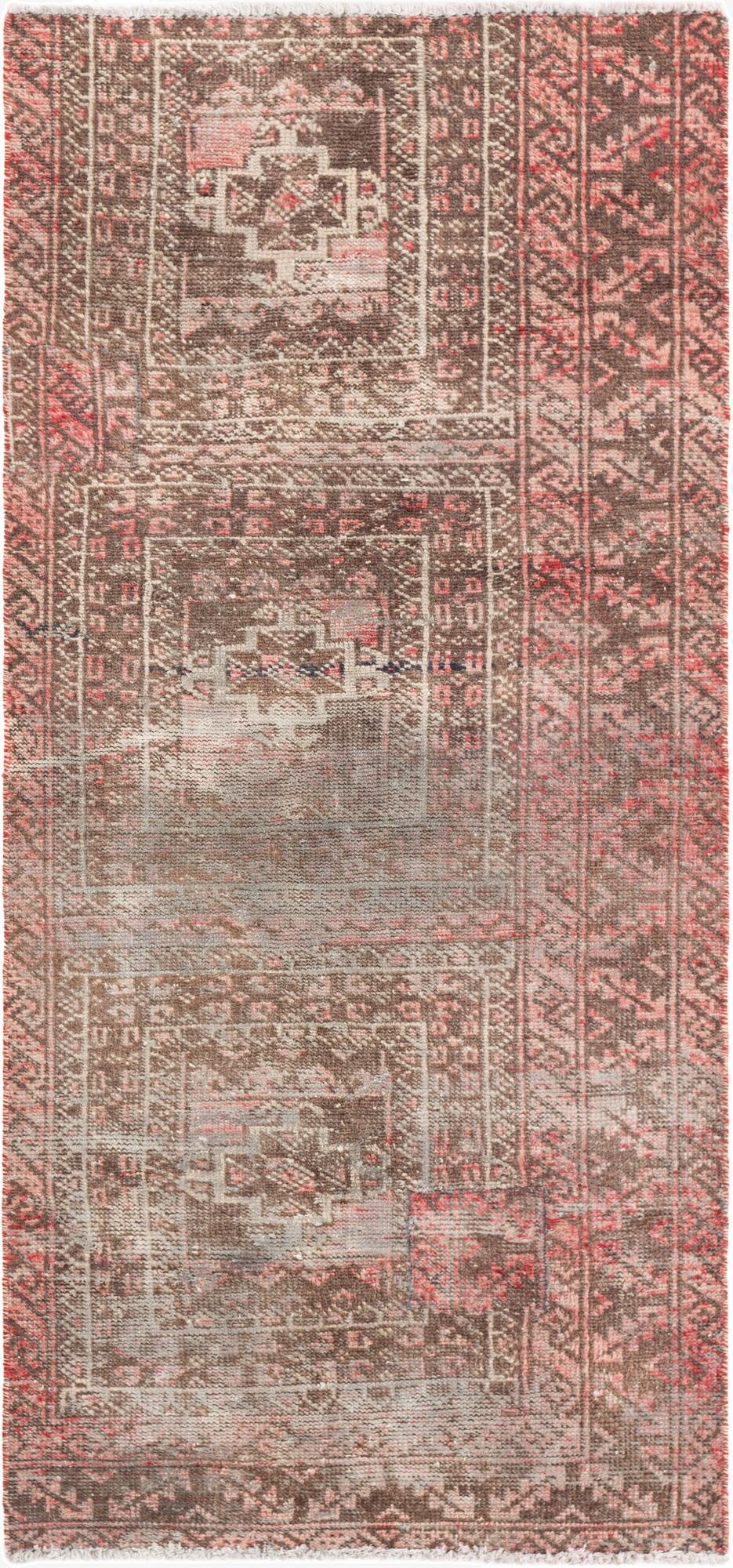 3' x 6'  Hand Knotted Ultra Vintage Persian Wool Runner Rug
