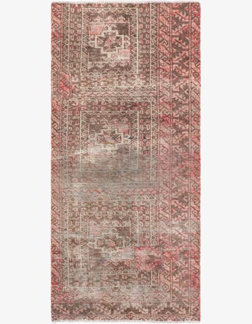 3' x 6' Hand Knotted Ultra Vintage Persian Wool Runner Rug