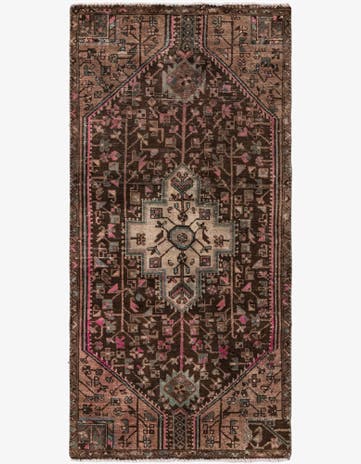 3' 3 x 6' 7 Hand Knotted Ultra Vintage Persian Wool Runner Rug