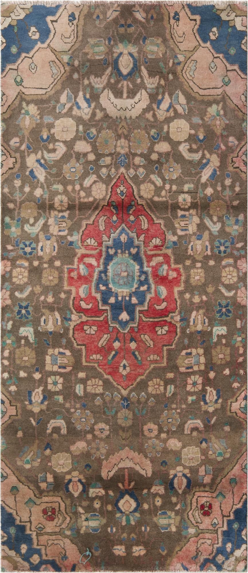 3' 5 x 7' 9  Hand Knotted Ultra Vintage Persian Wool Runner Rug