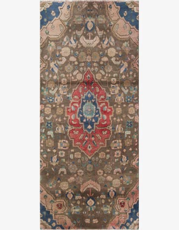3' 5 x 7' 9 Hand Knotted Ultra Vintage Persian Wool Runner Rug