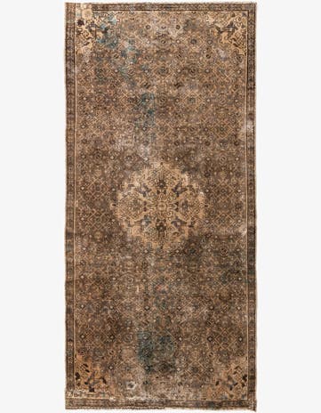4' 4 x 8' 10 Hand Knotted Ultra Vintage Persian Wool Runner Rug