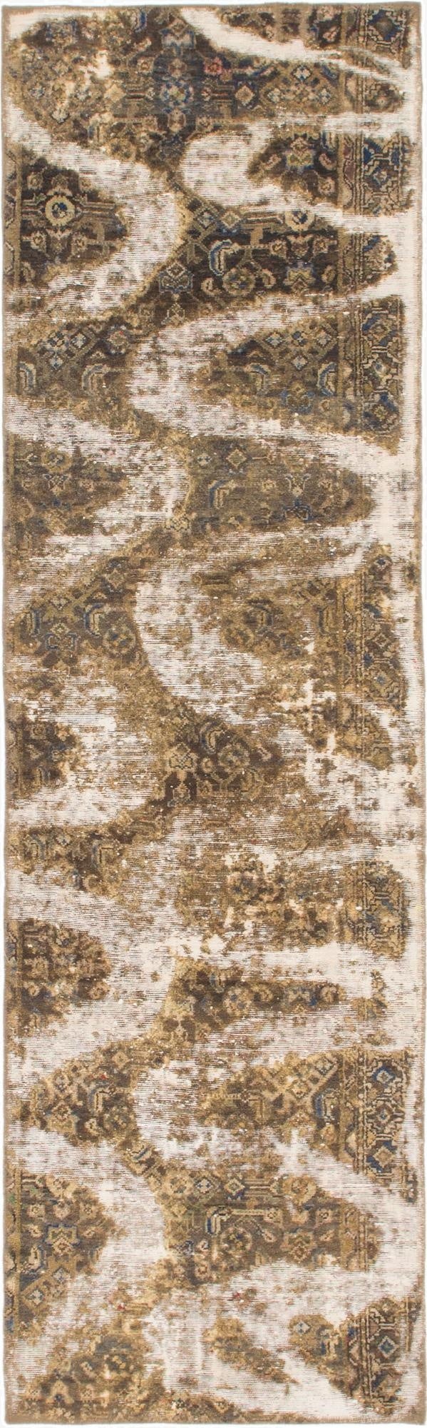 2' 8 x 8' 10  Hand Knotted Ultra Vintage Persian Wool Runner Rug