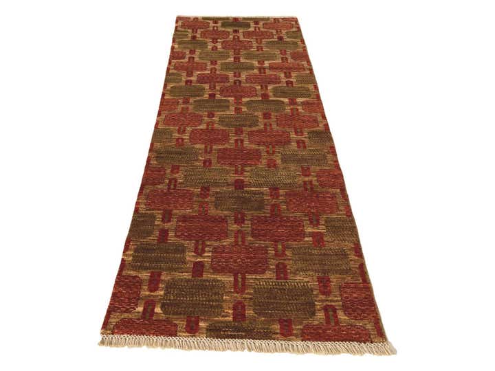 2' 9 x 9' 5 Hand Knotted Ziegler Modern Runner Rug