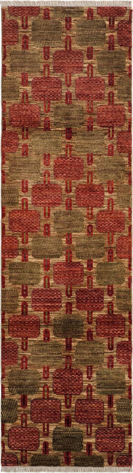 2' 9 x 9' 5 Hand Knotted Ziegler Modern Runner Rug