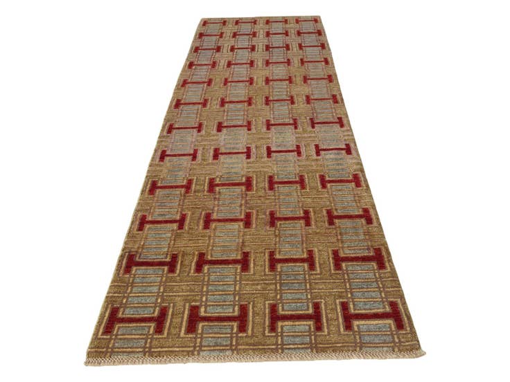 Detail image of 3' 1 x 11' 10 Hand Knotted Ziegler Modern Runner Rug