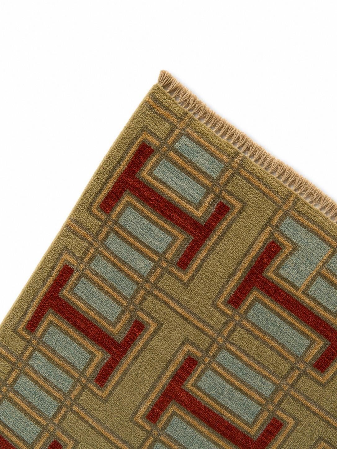 3' 1 x 11' 10 Hand Knotted Ziegler Modern Runner Rug