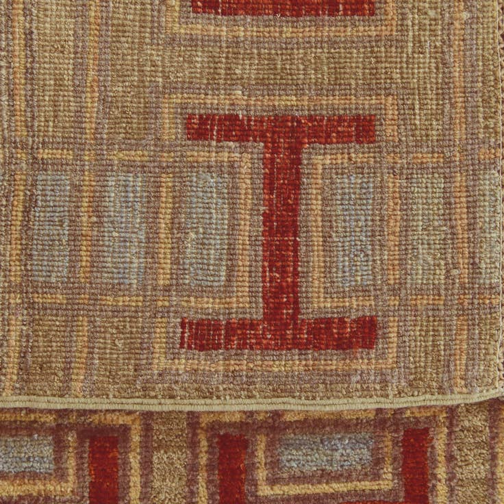 Detail image of 3' 1 x 11' 10 Hand Knotted Ziegler Modern Runner Rug
