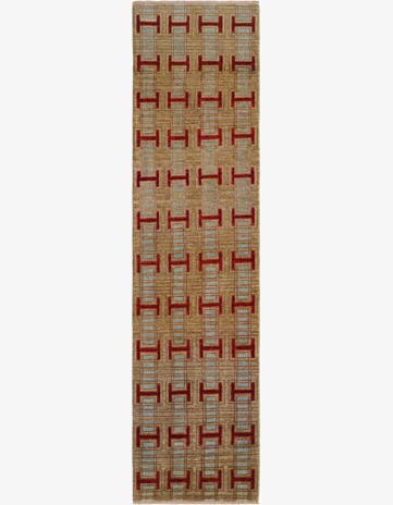3' 1 x 11' 10 Hand Knotted Ziegler Modern Runner Rug