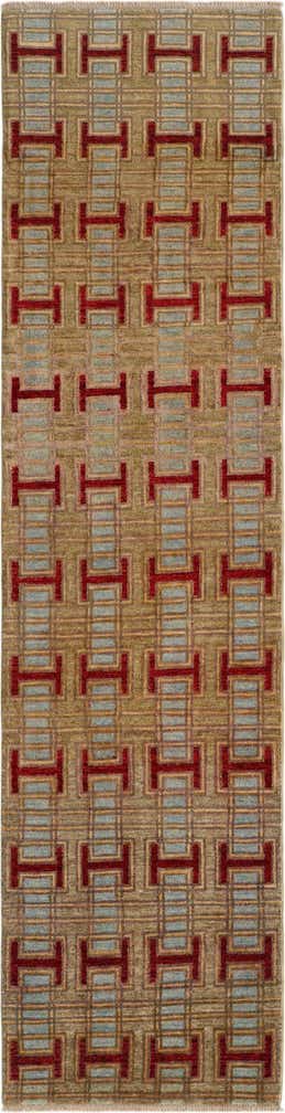 3' 1 x 11' 10 Hand Knotted Ziegler Modern Runner Rug