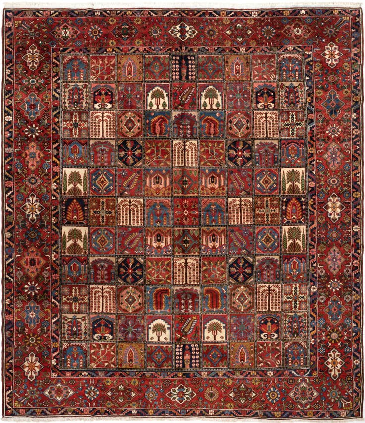 Detail image of 12' 10 x 14' 6 Bachtiar Wool Square Rug