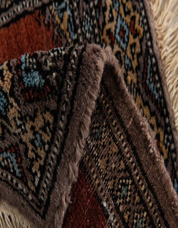 Detail image of 1' 1 x 1' 1 Hand Knotted Bokhara Oriental Wool Square Rug